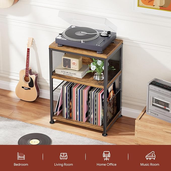 Simple Trending Record Player Stand, Turntable Stand - Image 3