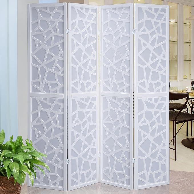 Roundhill Furniture Giyano 4 Panel Screen Room Divider - Image 2
