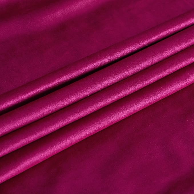 PRIMROSE Hot Pink Velvet Curtains 90 inch Long - Image 6
