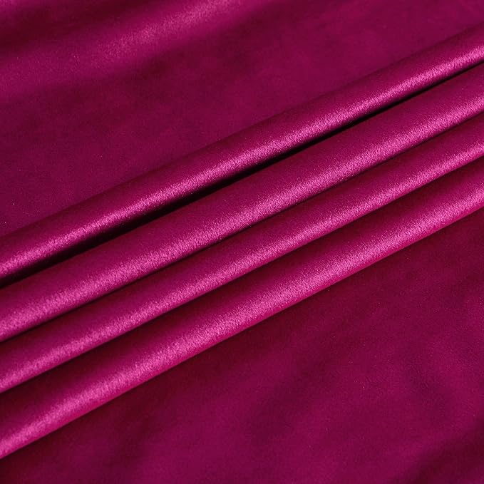PRIMROSE Hot Pink Velvet Curtains 102 inch Long - Image 6