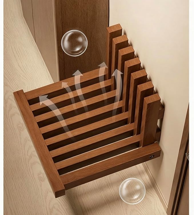Solid Wood wall Mounted Bedside Table, Foldable Suspended Narrow Table - Image 6