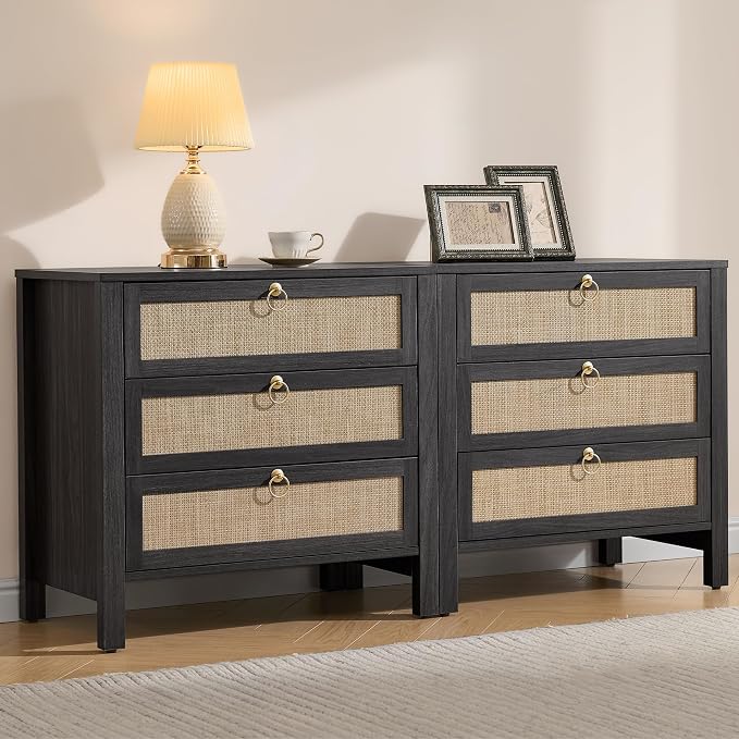 SICOTAS Rattan Nightstand Set of 2 by SICOTAS