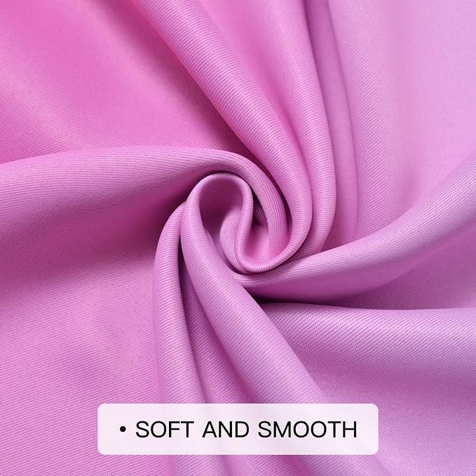 COSVIYA Grommet Ombre Blackout Pink and Purple Curtains, W52 x L63 inch | Room - Image 5
