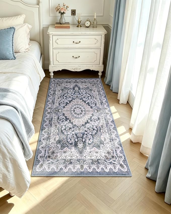Macgace Washable Vintage Area Rug - Image 4