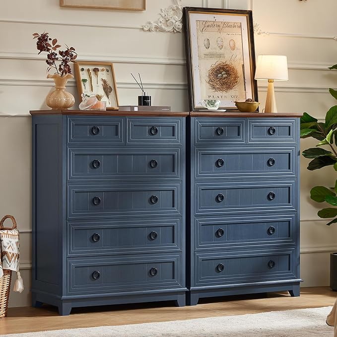 Joaxswe Farmhouse 6 Drawer Dresser - Image 5