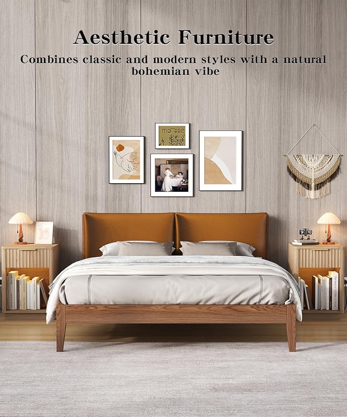 Akxomel Fluted Nightstand Set 2 Bedside Table - Image 6