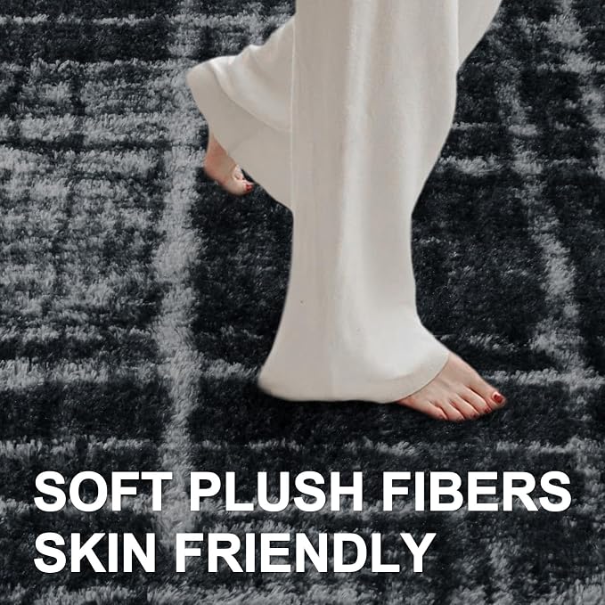 5x7 Ft Large Shag Rugs for Bedroom Living Room, Tie Dyed Ultra Soft Fluffy - Image 4