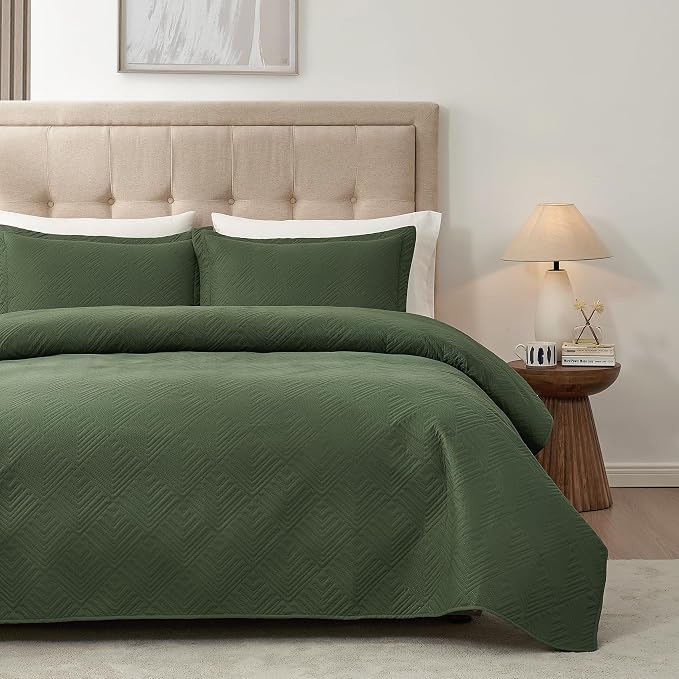 Hansleep Olive Green Quilt Twin Size by Hansleep