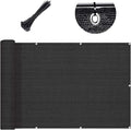 Custom Size 2.5'x19' Black Balcony Privacy Screen 90% UV Block | Windscreen by SUNLAX