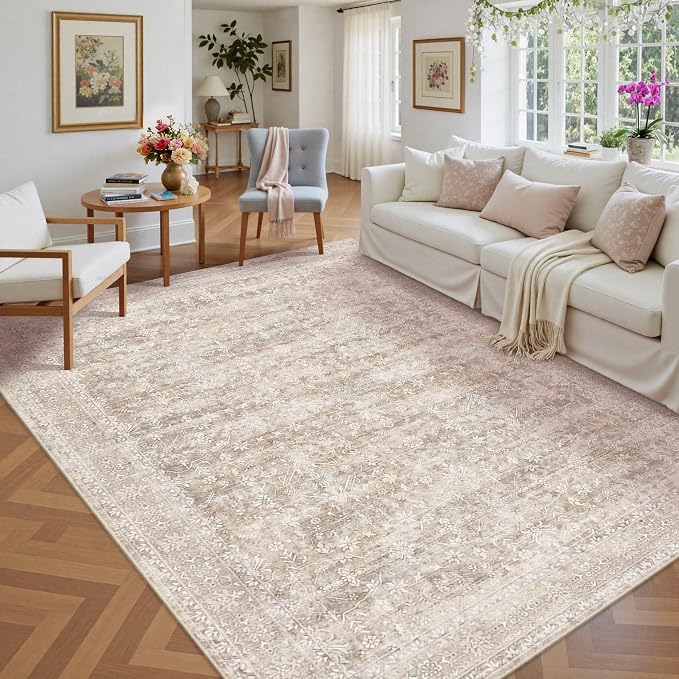 Latte&Fog 6x9 Beige Rugs for Living Room Large Netural Area Rug for Bedroom | by LatteFog