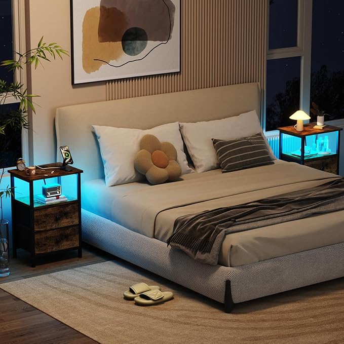 Night Stand, LED Nightstand - Image 2