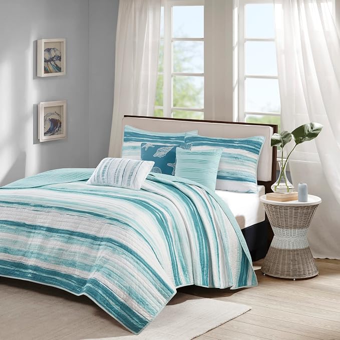 Madison Park Cottage Coastal Quilt Set, Lightweight Bedding Layer by MADISONPARK