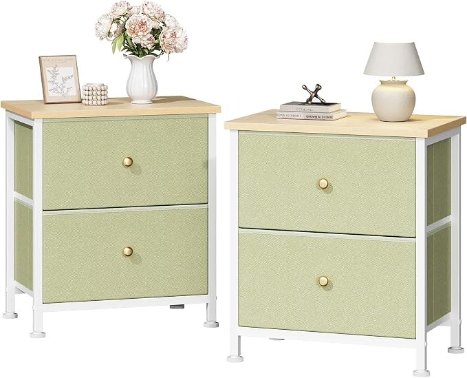 DUMOS Nightstand Set of 2, Bedside Table by DumosLifestyle