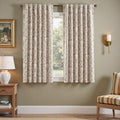 jinchan Taupe Floral Blackout Curtains 63 Inch Farmhouse Back Tab 2 Panels | by JINCHAN