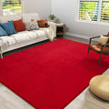 Modern Area Rugs for Bedroom Living Room, 5x8 Red Memory Foam Rug | Thickened by AmeareaDirect