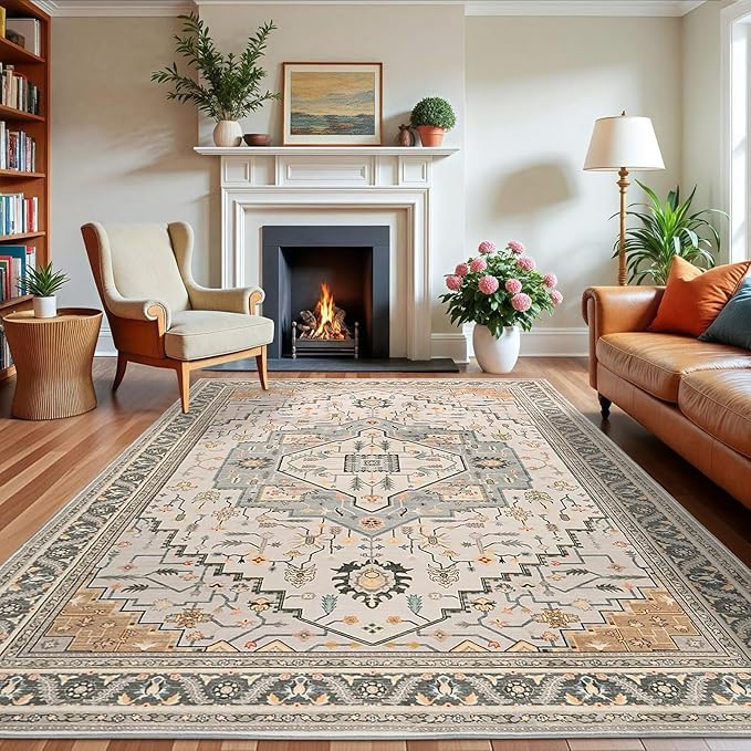 Macgace Washable Vintage Area Rug - Image 2