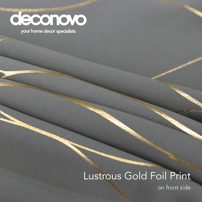 Deconovo Curtains for Living Room, Pattern Blackout Curtains 96 Inches Long | - Image 8