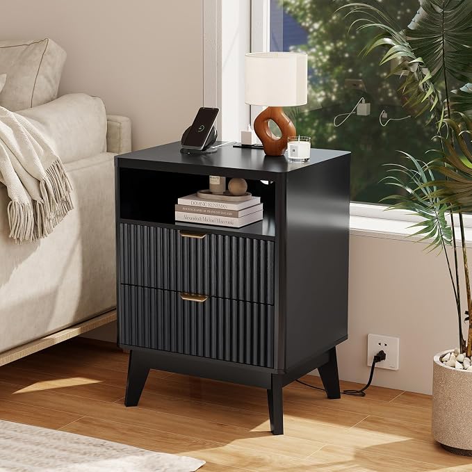 LYNCOHOME Fluted Nightstand - Image 7