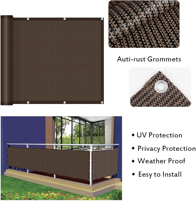 LOVE STORY 3' x 6' Balcony Privacy Screen Cover - Image 5