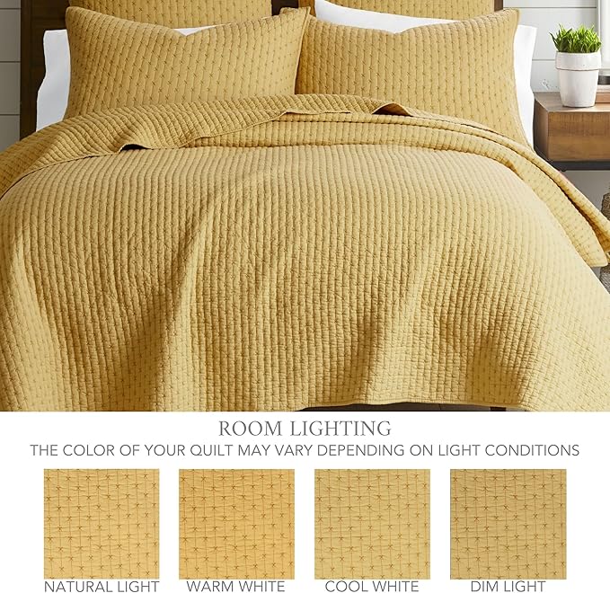 Levtex Home Cross Stitch Reversible Full/Queen Quilt Set - Image 4