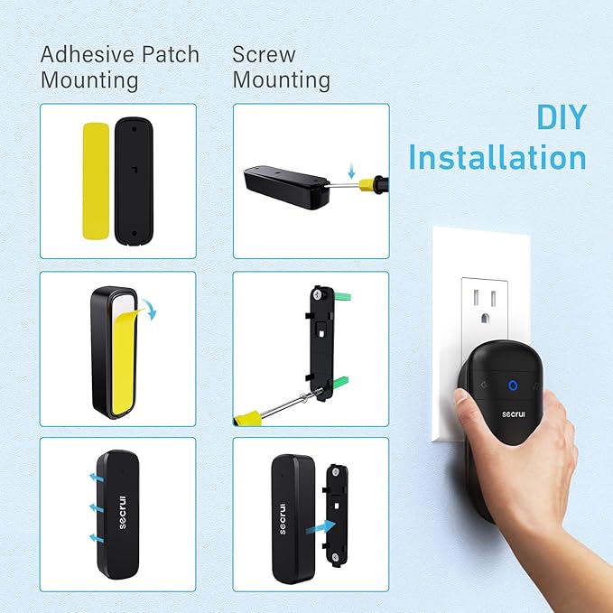 Door Chime, Door Sensor Chime for Door Opens – Door Ringer with 500ft Operating Range 52 Chime 110dB LED Indicators –Entry Alert Chime for Business/Home/Office (1 Receiver+3 Sensors)