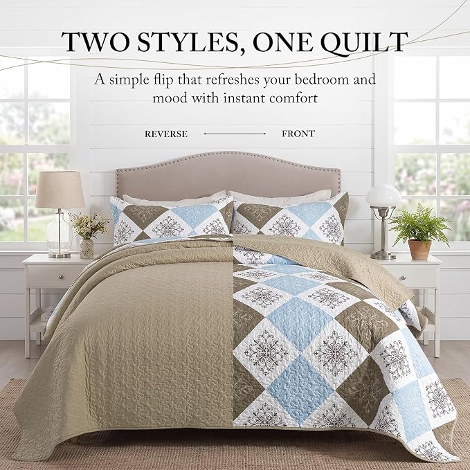 Etwel Lightweight King Size Quilt Set - Image 4