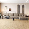 136" Sectional Couches for Living Room Modern Modular Sofa with L-Shape Couchs Upholstered Boneless Couch Deep Seat Sectional Couch with Chaise (Camel, Right Facing Chaise+3Seaters)