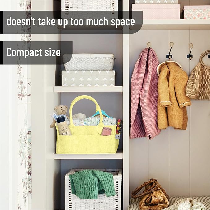 Mr. Pen- Baby Diaper Caddy Organizer, Lemon Glow | Nursery Storage Bin and Car - Image 5