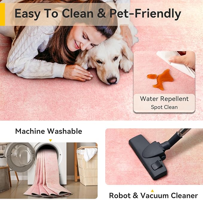 RELEANY Washable 9'x12' Abstract Area Rug - Image 6