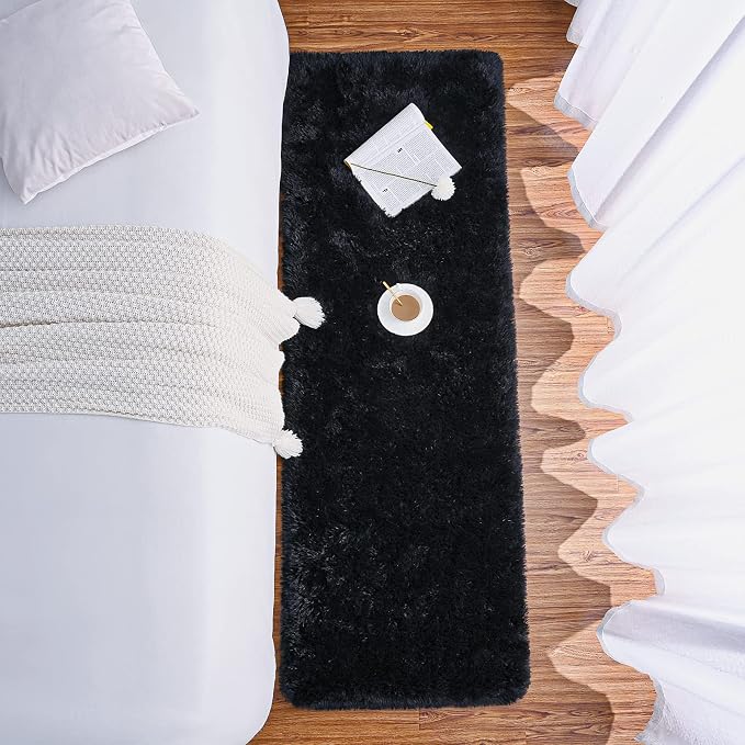 Chicrug Soft Runner Rug for Bedroom Living Room Plush Fluffy Rug 2x8 | Shag - Image 4