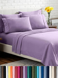 Bare Home Hotel Luxury Full Sheet Set, Extra Soft - 6 Piece Set - Deep Pockets - Easy Fit - Cooling & Breathable - Wrinkle, Fade, Stain Resistant - Includes 4 Pillowcases (Full, Lavender)