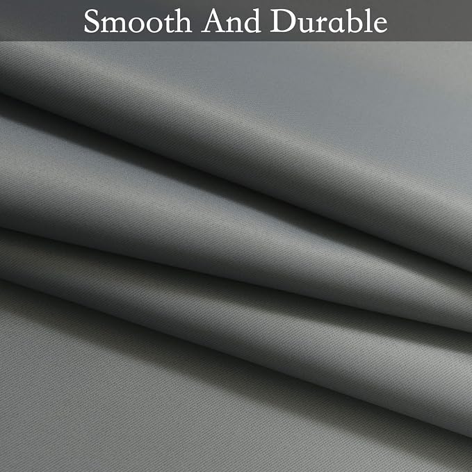 SimpleHome Ombre Grey to Grey White Curtains - Image 7