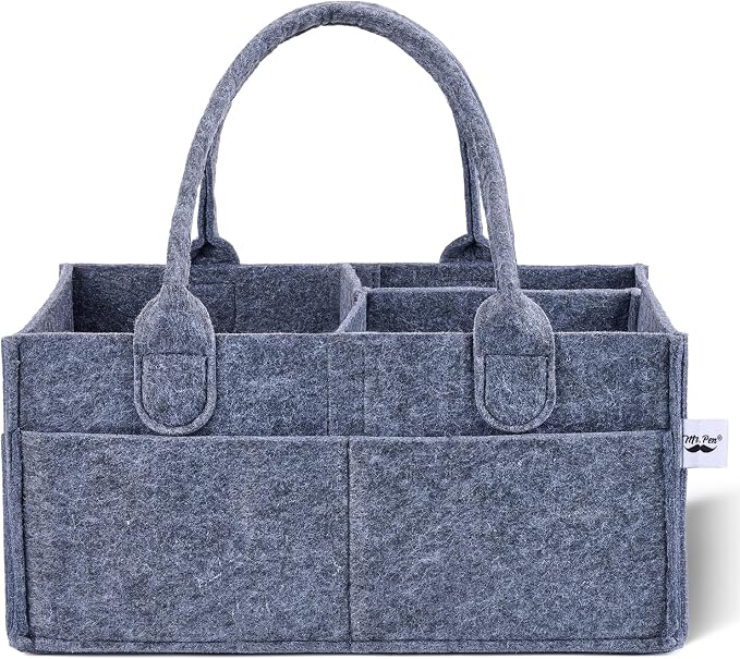 Mr. Pen- Baby Diaper Caddy Organizer, Charcoal Gray | Nursery Storage Bin and by MrPen