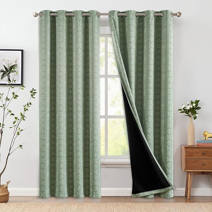 jinchan Boho Blackout Curtains 84 Inches Long by JINCHAN