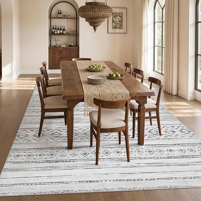 cotiled Boho 10x12 Area Rug for Living Room: Large Moroccan Washable Rug | - Image 7