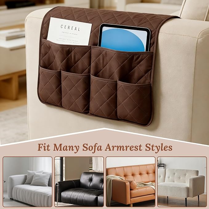 Sofa Armrest Organizer with 6 Pockets - Image 5