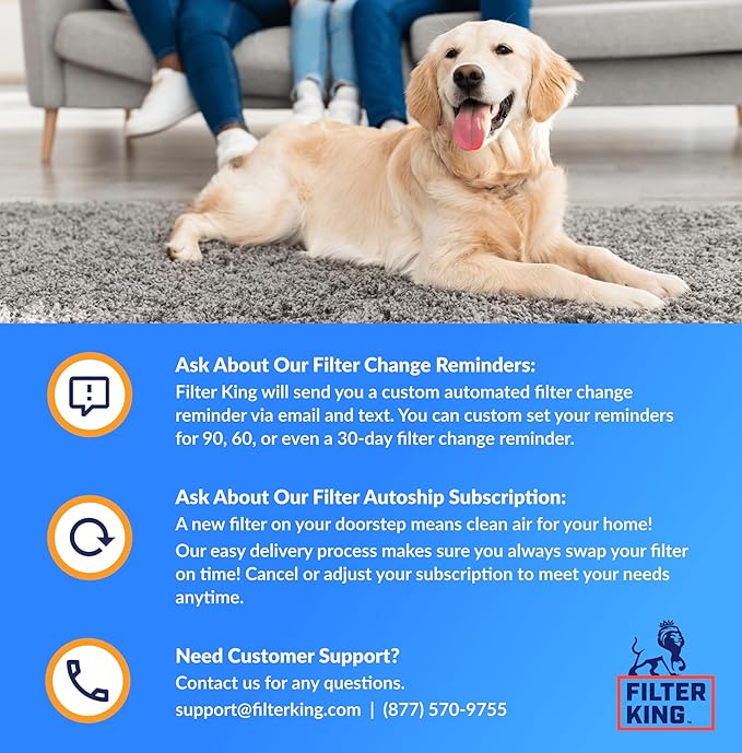Filter King 9x4x1 Air Filter | 4-PACK | MERV 8 HVAC Pleated A/C Furnace Filters | MADE IN USA | Actual Size: 9 x 4 x .75"