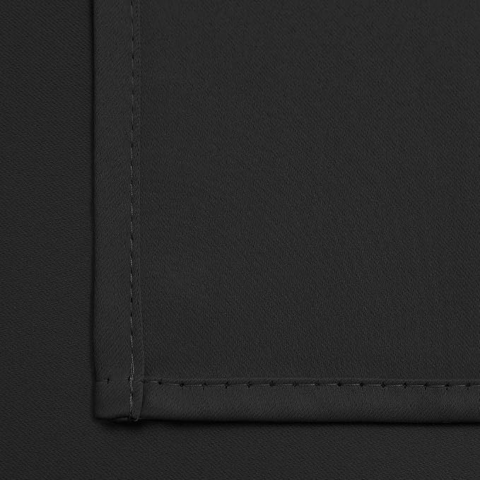 Yakamok Blackout Curtains 38x36 inch Black Thermal Drapes-Kitchen | 2 panels - Image 5