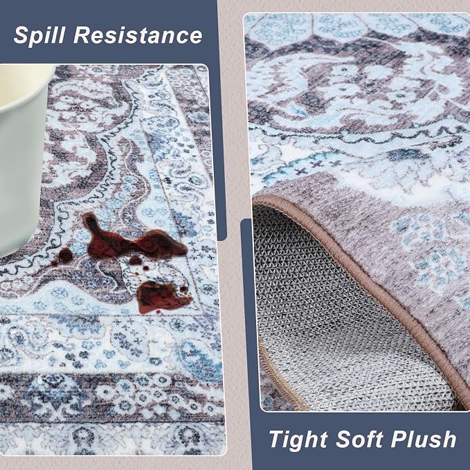 Macgace Washable Vintage Small Area Rug - Image 5