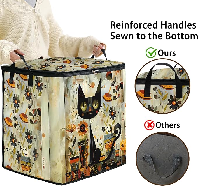 2pcs blanket storage bag for under bed, dorm bedding organizers 95L | king - Image 4