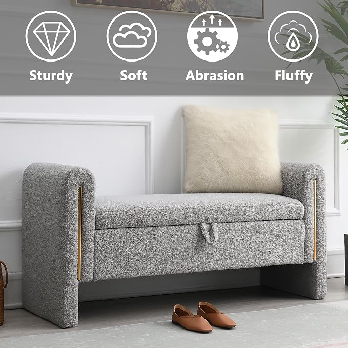 HRVEOCEI Upholstered Storage Bench - Image 6