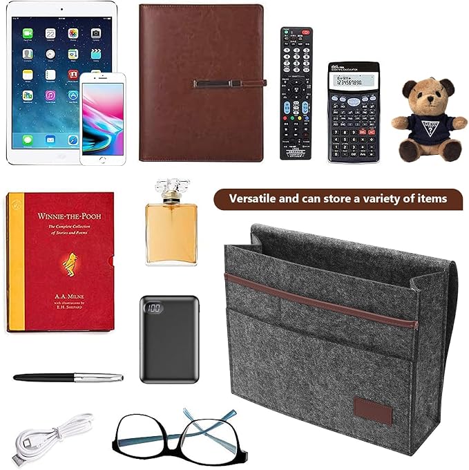 Bedside Caddy, Sofa Caddy, Storage Organizer Pocket - Image 5