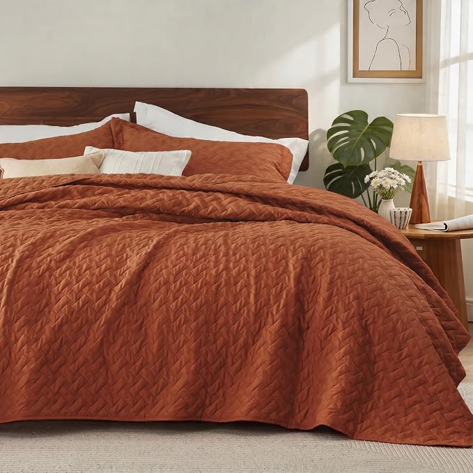 Bedsure King Size Quilt, Lightweight Comforter Set, Basket Weave, All-Season by Unknown