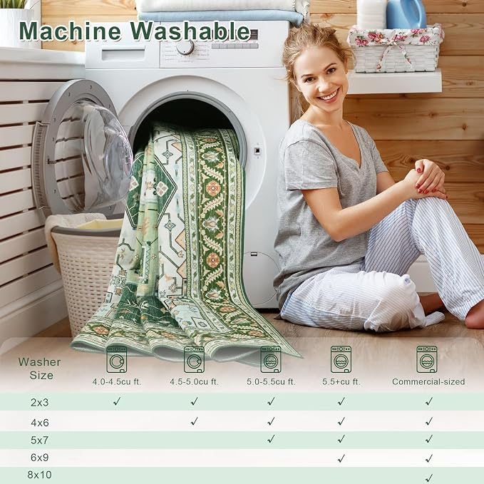 Macgace Washable Vintage Small Area Rug - Image 8