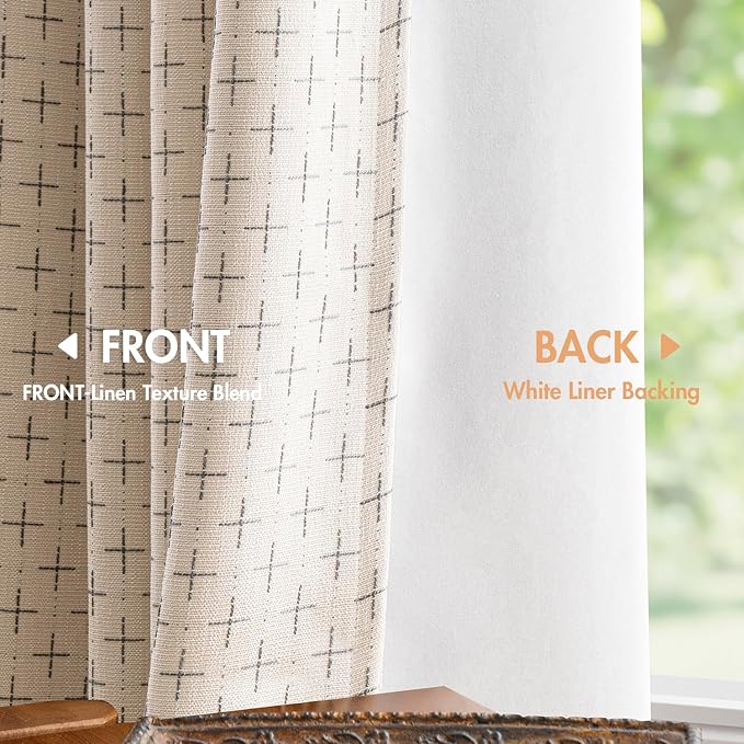MIULEE 100% Blackout Decorative Linen Curtains - Image 3