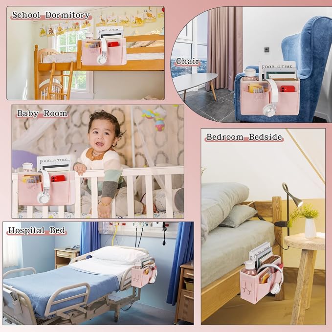 Bedside Caddy Organizer, Hanging Storage Bag - Image 5