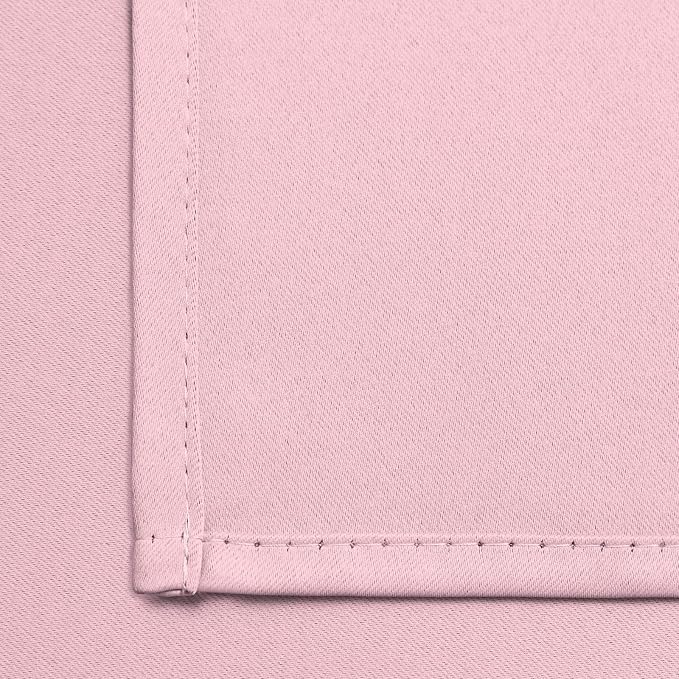 Yakamok Blackout Curtains 38x36 inch Pink Thermal Drapes-Kitchen | 2 panels - Image 4