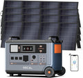 Oscal PowerMax 6000 Portable Power Station with 4x400W Solar Panel 3600Wh LiFePO4 Batteries, 6000W Output (9000W Peak), 5ms UPS, Solar Generator for Home, RVs, Emergencies, Power Outages