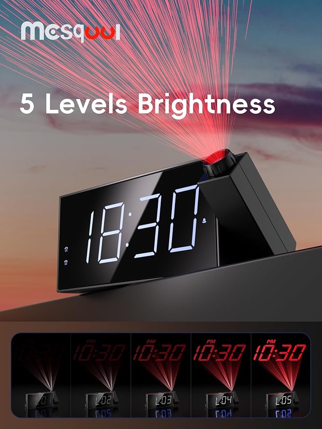Mesqool Digital Projection Alarm Clock - Image 5