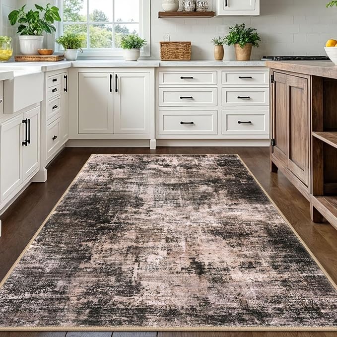 Abstract Area Rugs 5x7 Ft Washable Rugs - Image 2